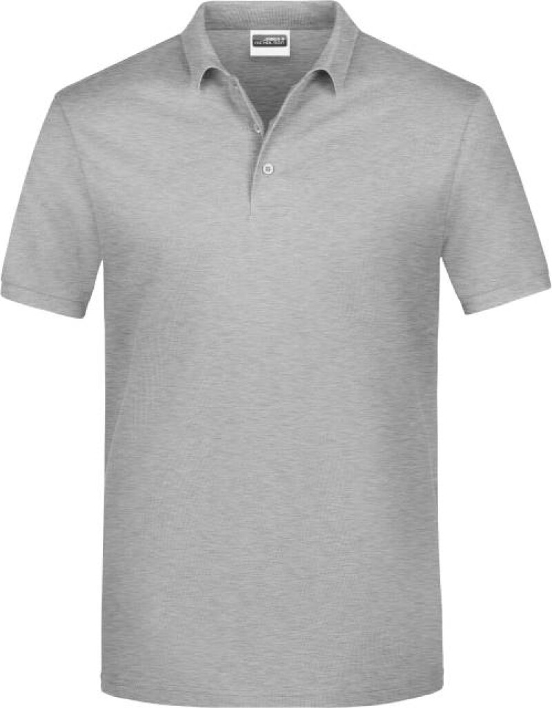 Pánské piqué polo James & Nicholson, šedý melír, M