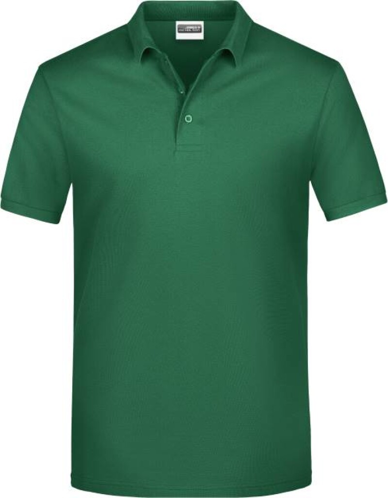 Pánské piqué polo James & Nicholson, středně zelená, XXL
