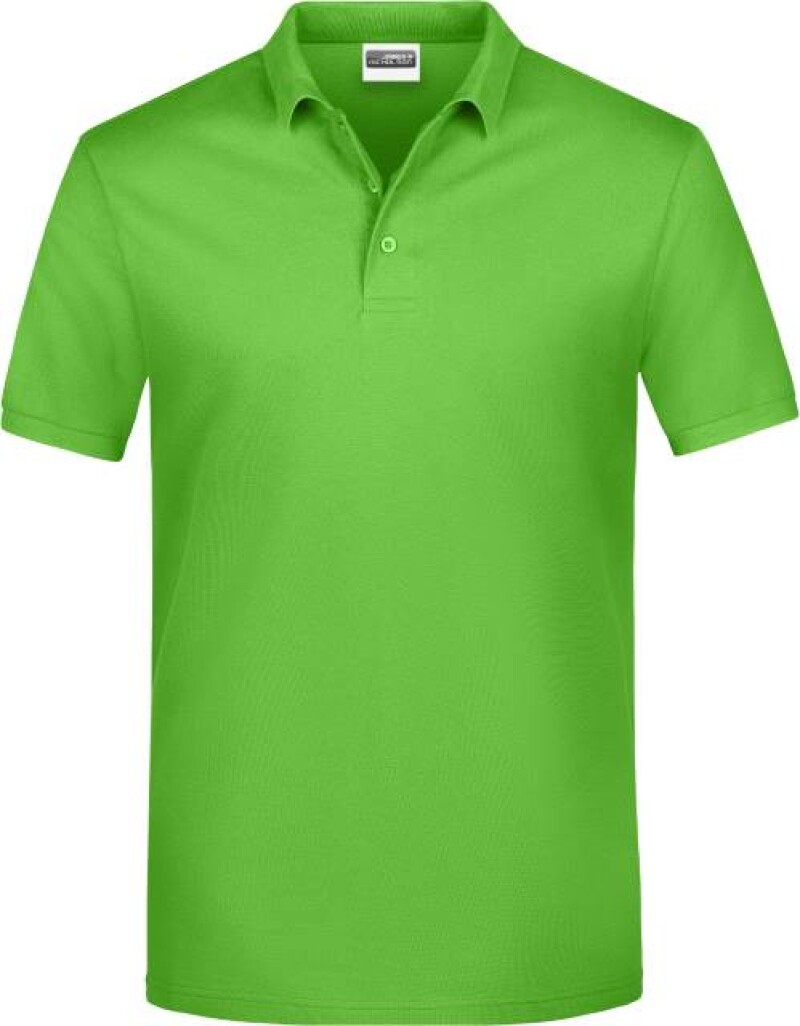 Pánské piqué polo James & Nicholson, světle zelená, 5XL