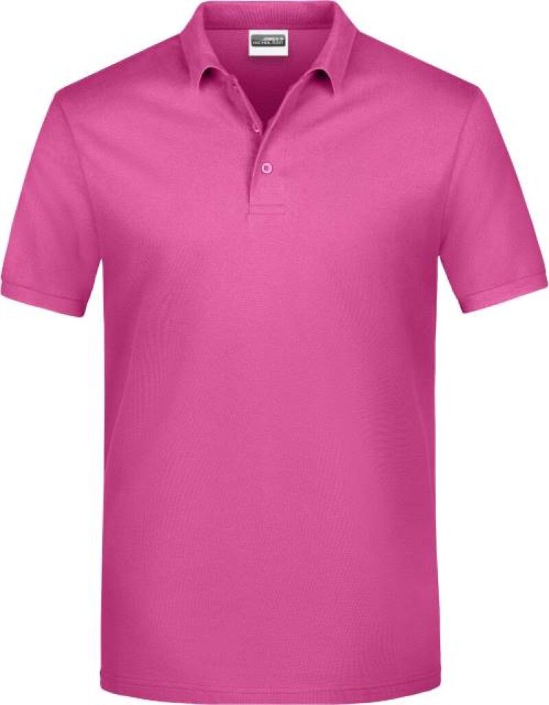 Pánské piqué polo James & Nicholson, růžová, 5XL