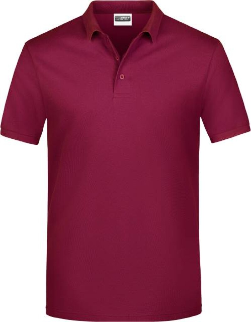 Pánské piqué polo James & Nicholson, vínová, XL