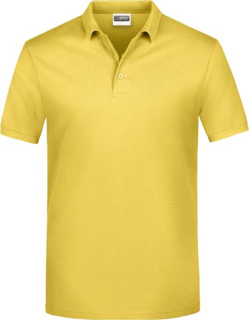 Pánské piqué polo James & Nicholson, žlutá, 5XL