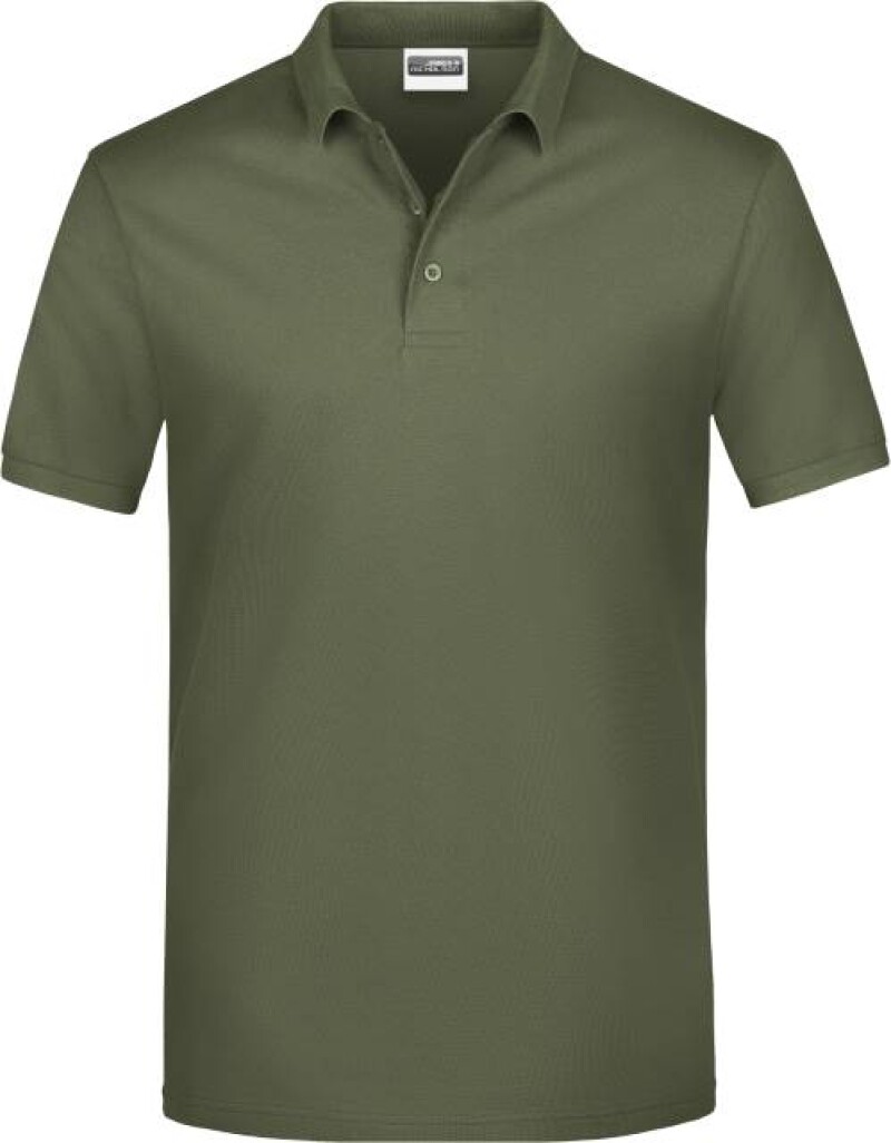 Pánské piqué polo James & Nicholson, sv. vojenská zelená, 5XL