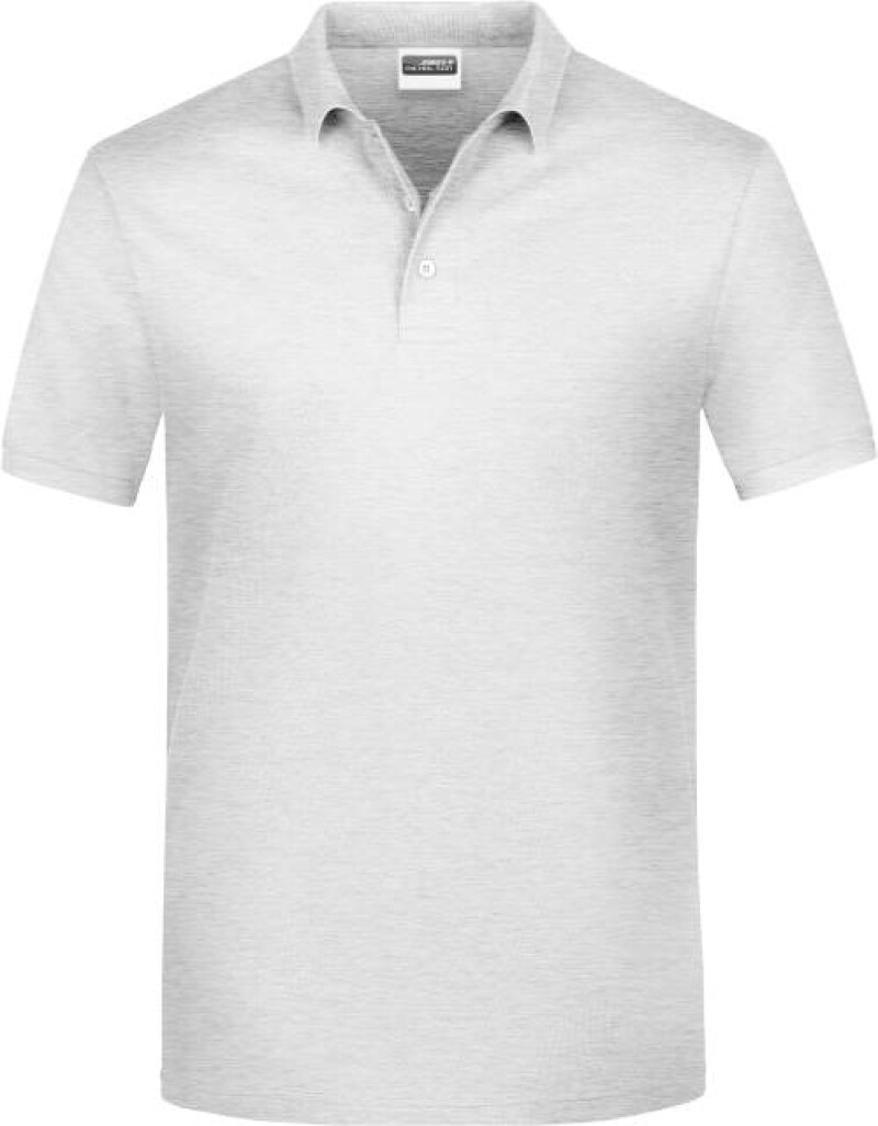 Pánské piqué polo James & Nicholson, světle šedý melír, 4XL