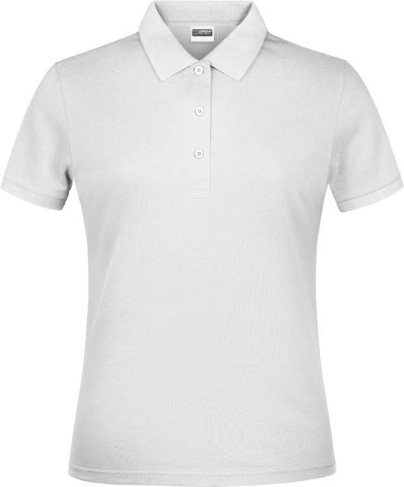 Dámské piqué polo James & Nicholson, bílá, XL