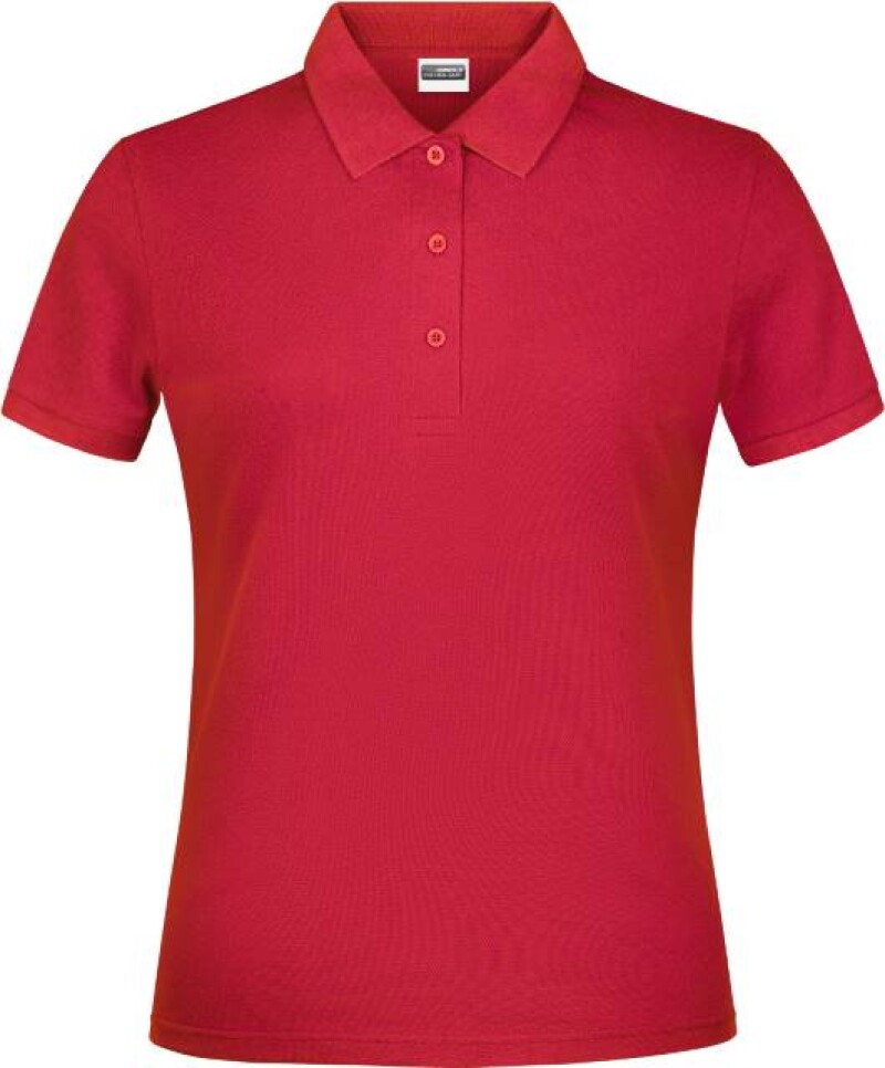 Dámské piqué polo James & Nicholson, červená, S