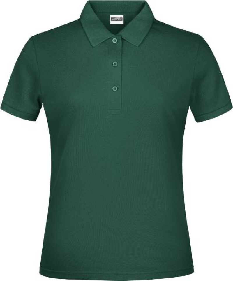 Dámské piqué polo James & Nicholson, tmavě zelená, S