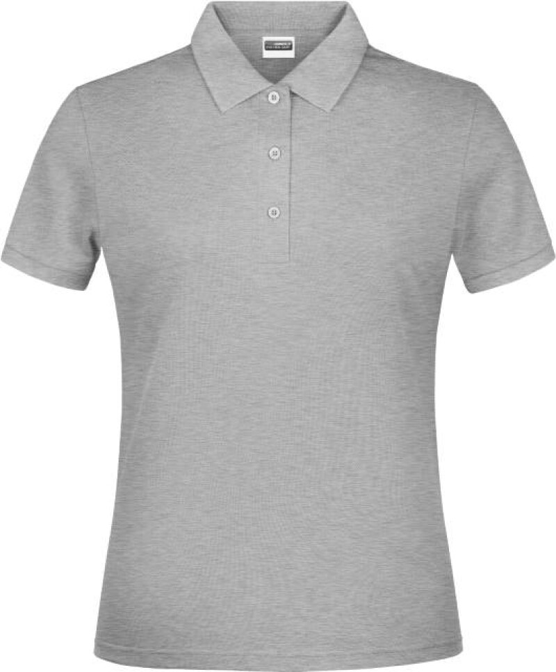 Dámské piqué polo James & Nicholson, šedý melír, XS