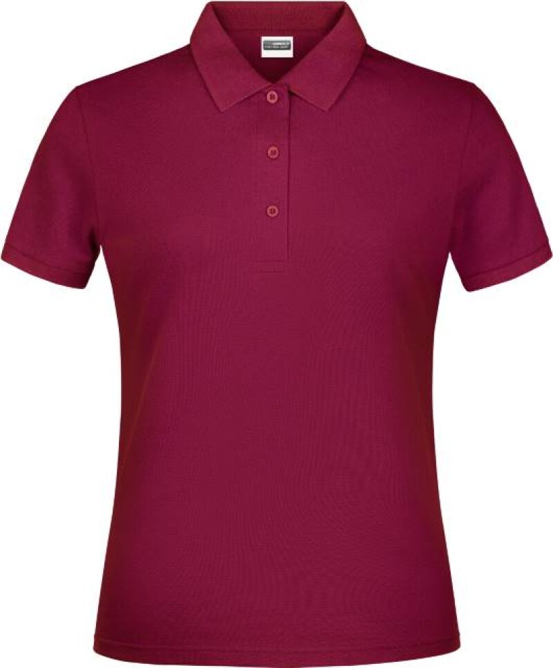 Dámské piqué polo James & Nicholson, vínová, S
