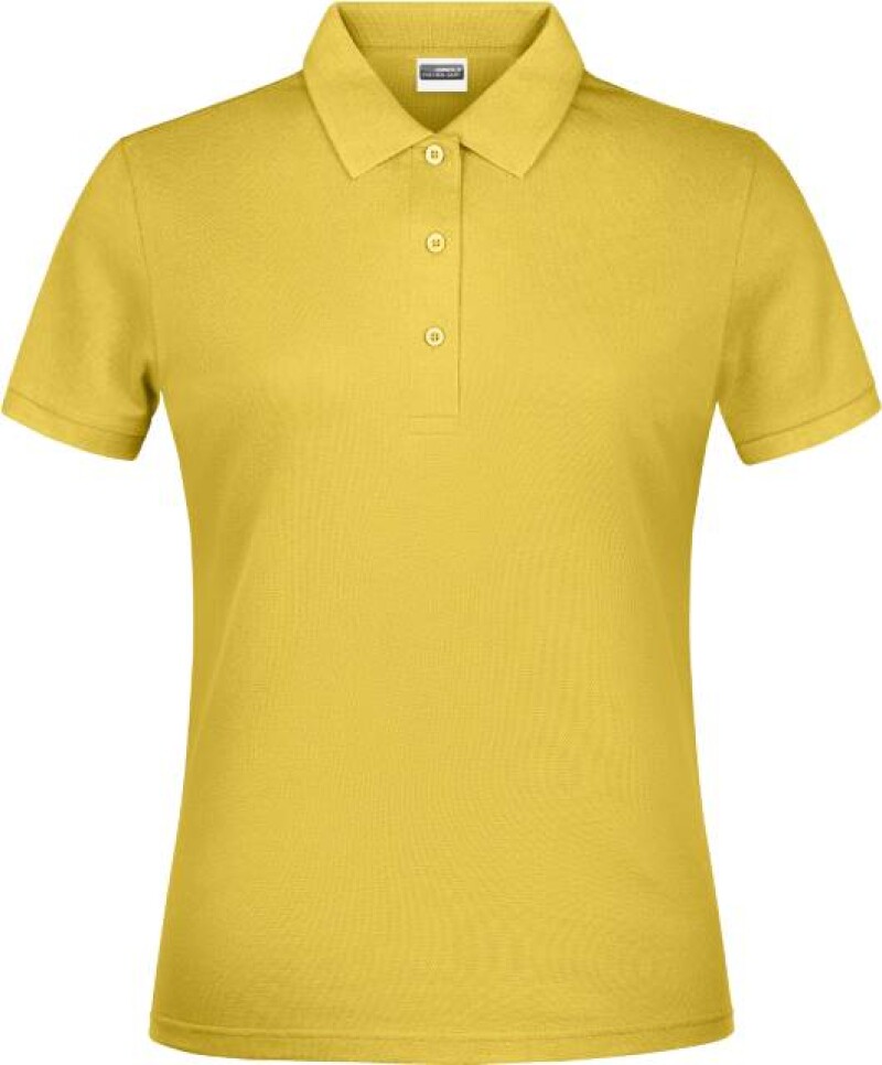Dámské piqué polo James & Nicholson, žlutá, L