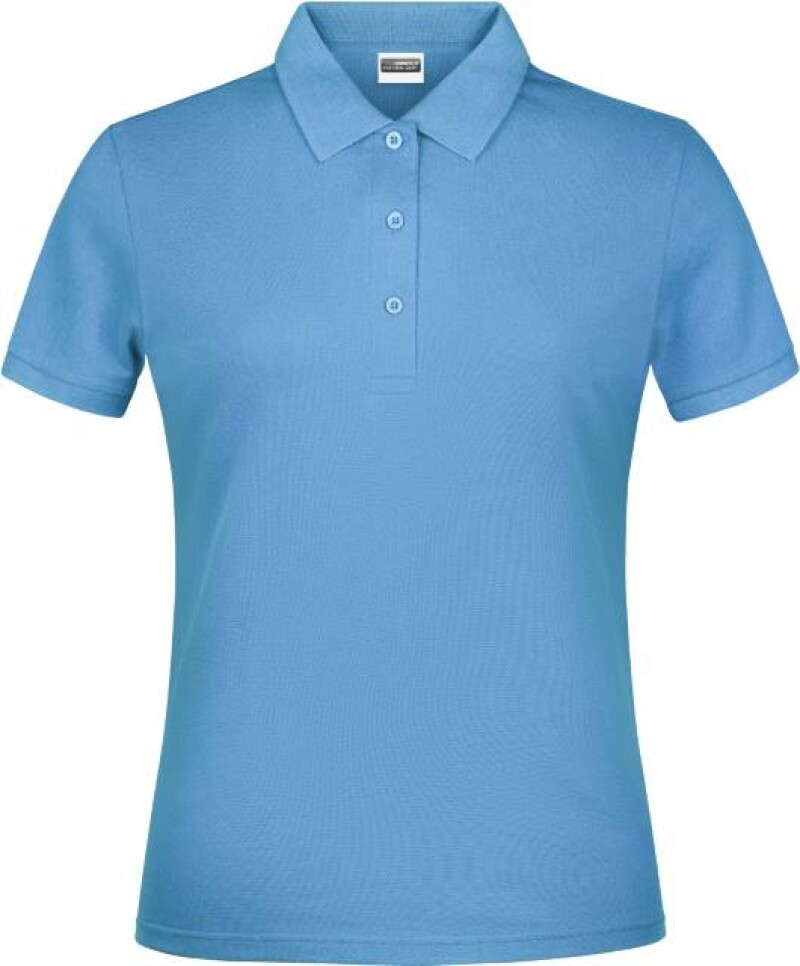 Dámské piqué polo James & Nicholson, světle modrá, XL