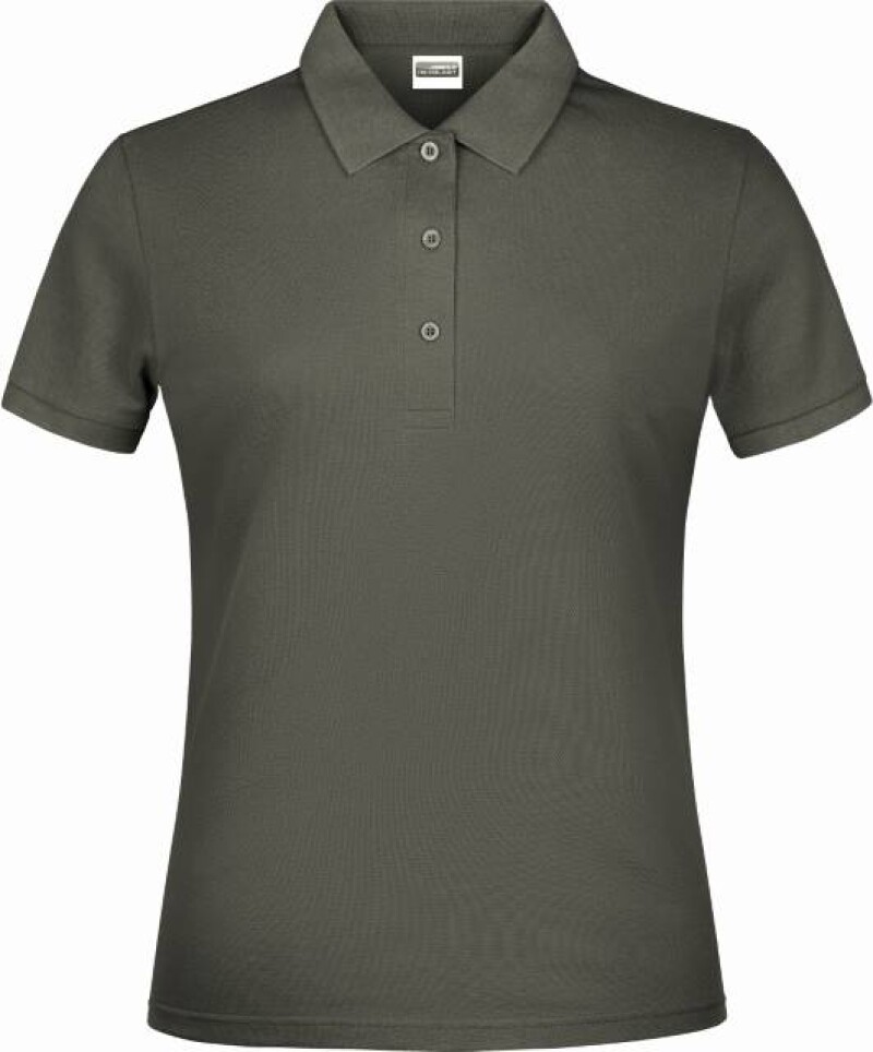 Dámské piqué polo James & Nicholson, tmavě šedá, 3XL