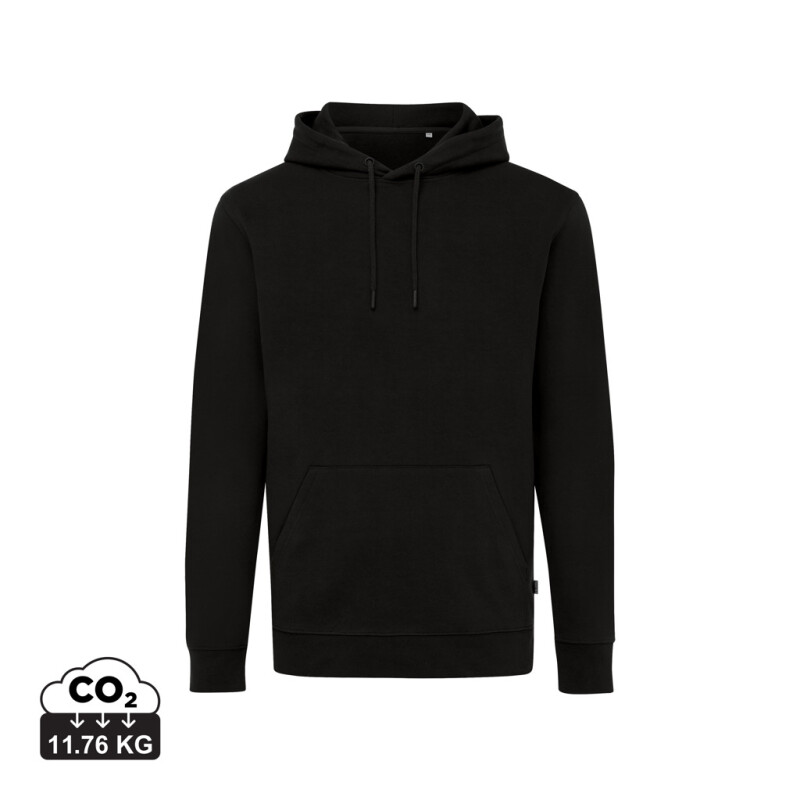 Mikina s kapucí z recyklované bavlny, černá, 4XL