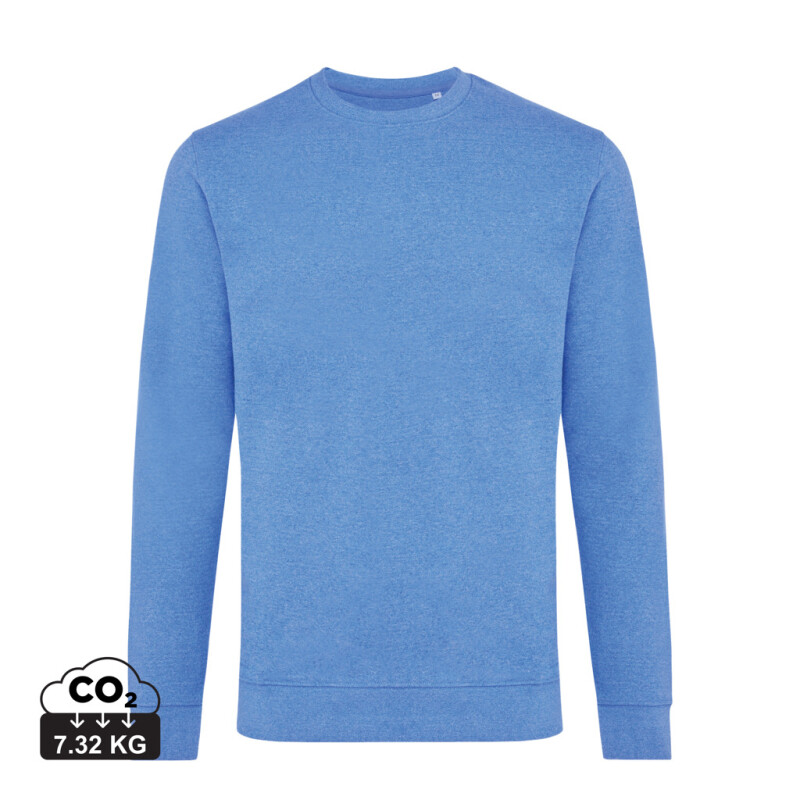 Nebarvená mikina z recyklované bavlny, modrá, S