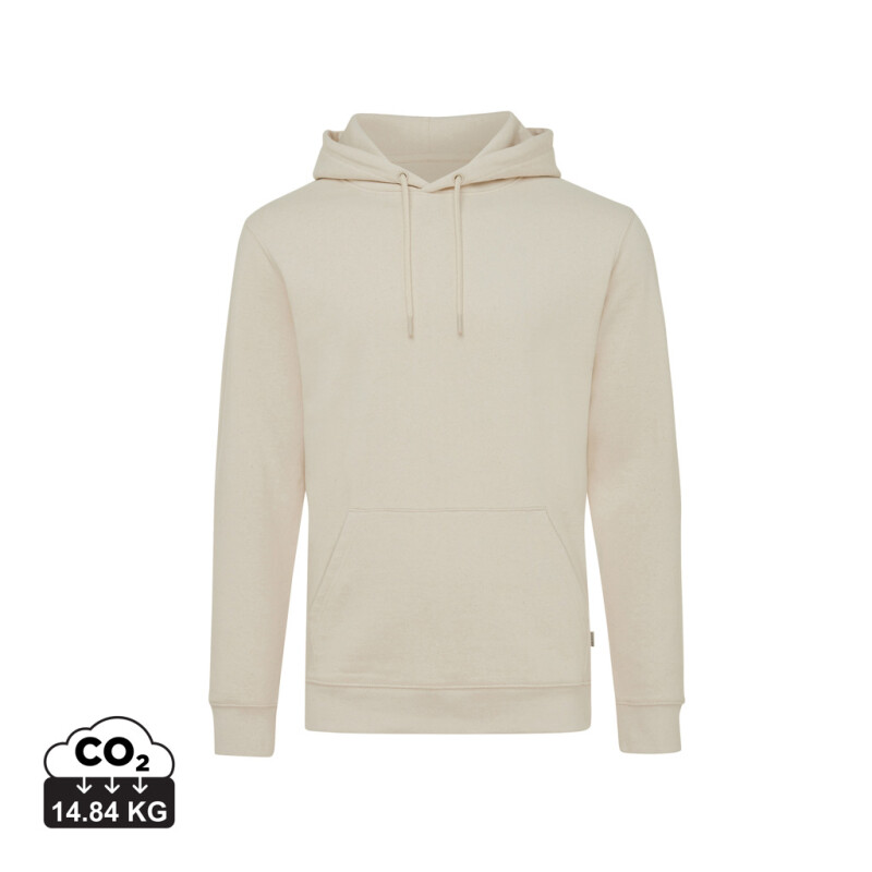 Nebarvená mikina s kapucí, béžová, 4XL
