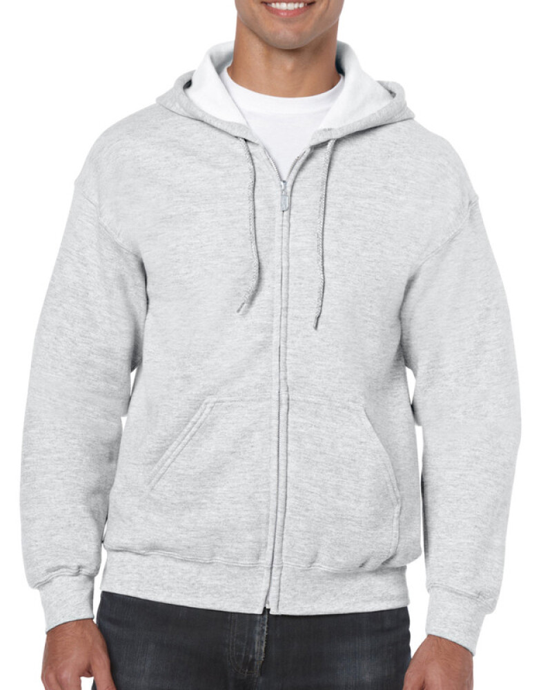 Pánská mikina GILDAN HEAVY BLEND ADULT FULL ZIP HOODED 271g, světle šedá, M