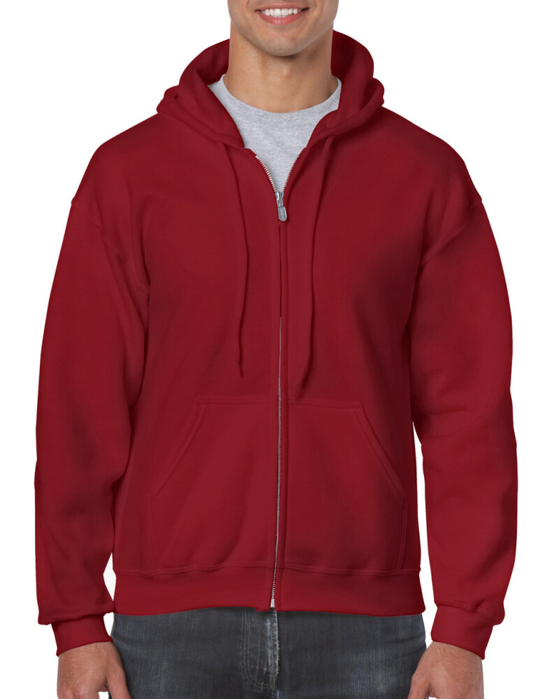 Pánská mikina GILDAN HEAVY BLEND ADULT FULL ZIP HOODED 271g, červenohnědá světlá, XL