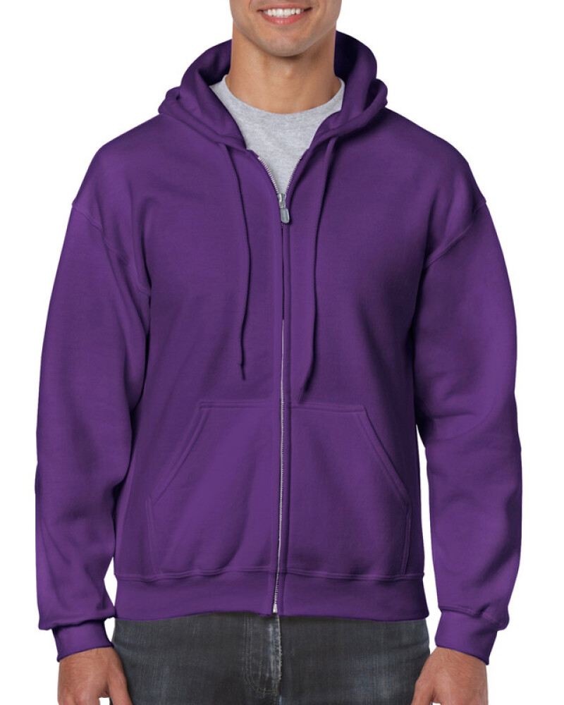 Pánská mikina GILDAN HEAVY BLEND ADULT FULL ZIP HOODED 271g, tmavě fialová, M
