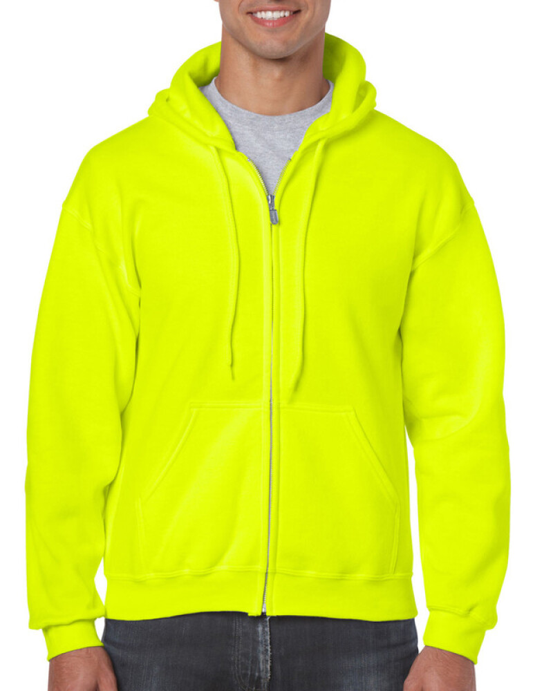 Pánská mikina GILDAN HEAVY BLEND ADULT FULL ZIP HOODED 271g, zelenožlutá, M