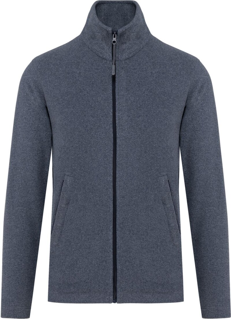 Pánská mikrofleecová mikina Kariban fleece jacket men, tmavá námořní modrá, vel. L