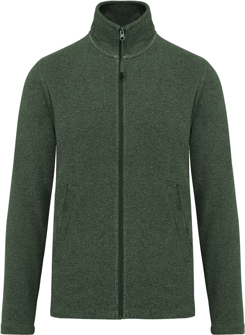 Pánská mikrofleecová mikina Kariban fleece jacket men, sv. hnědá, vel. M