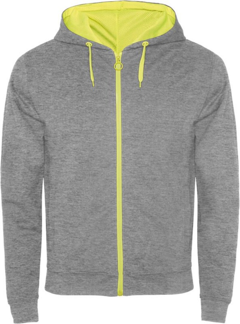 Unisex mikina ROLY FUJI, šedá melanž/žlutá, L