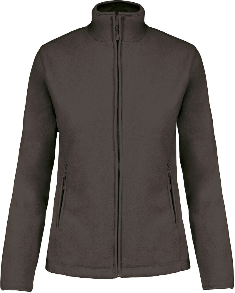 Dámská mikrofleecová mikina Kariban fleece jacket women, vojenská zelená tmavá, vel. XXL