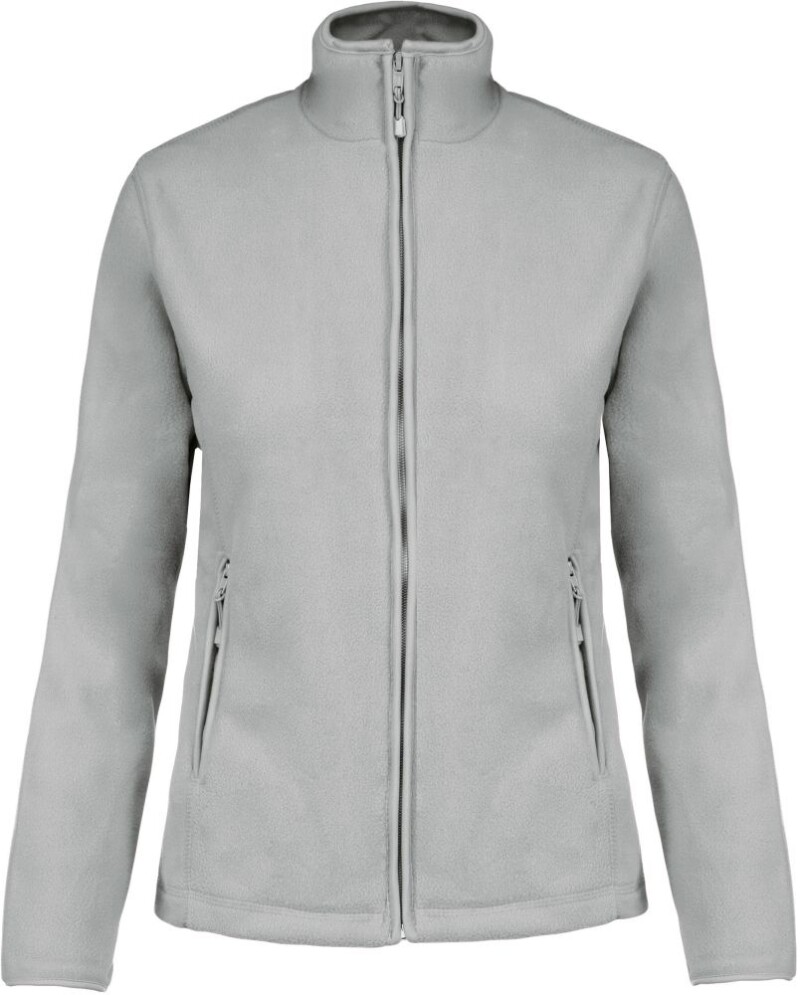 Dámská mikrofleecová mikina Kariban fleece jacket women, sv. šedá, vel. M