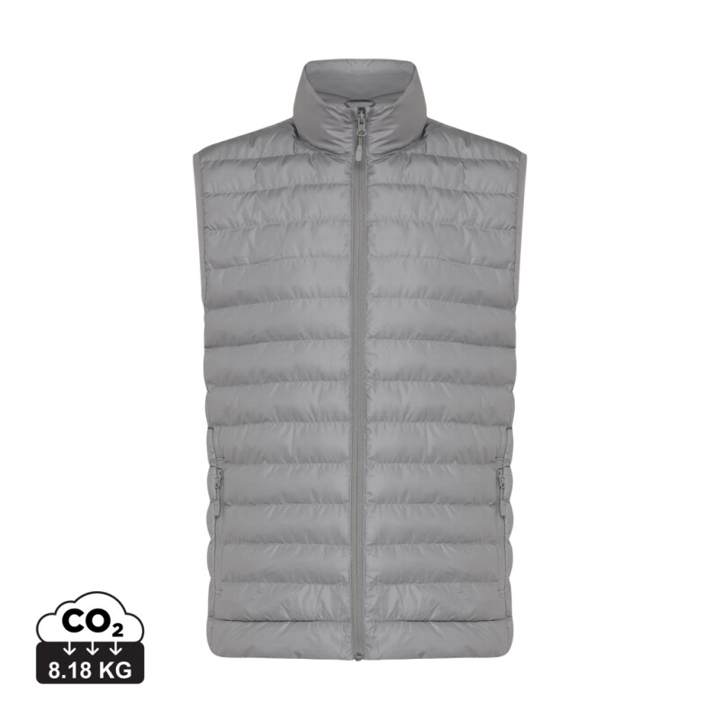 Pánská vesta z recyklovaného polyesteru, stříbrno šedá, vel. 3XL