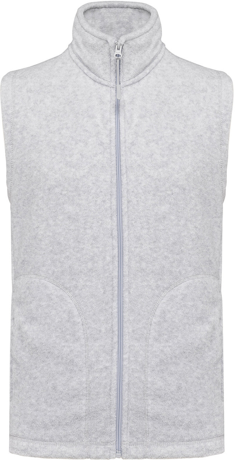 Pánská mikrofleecová vesta Kariban fleece vest men, sv. šedý melír, vel. 3XL