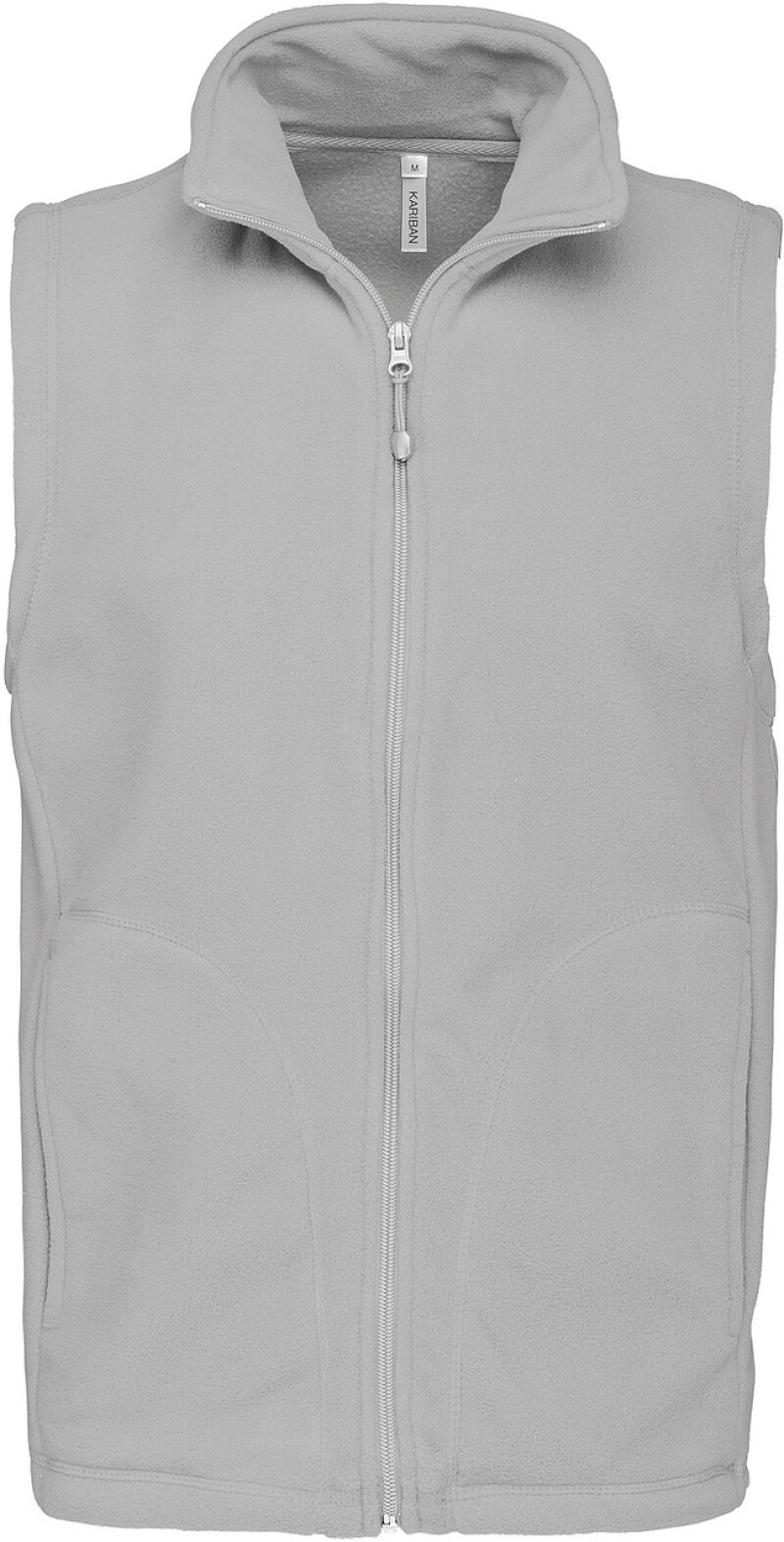 Pánská mikrofleecová vesta Kariban fleece vest men, sv. šedá, vel. XXL