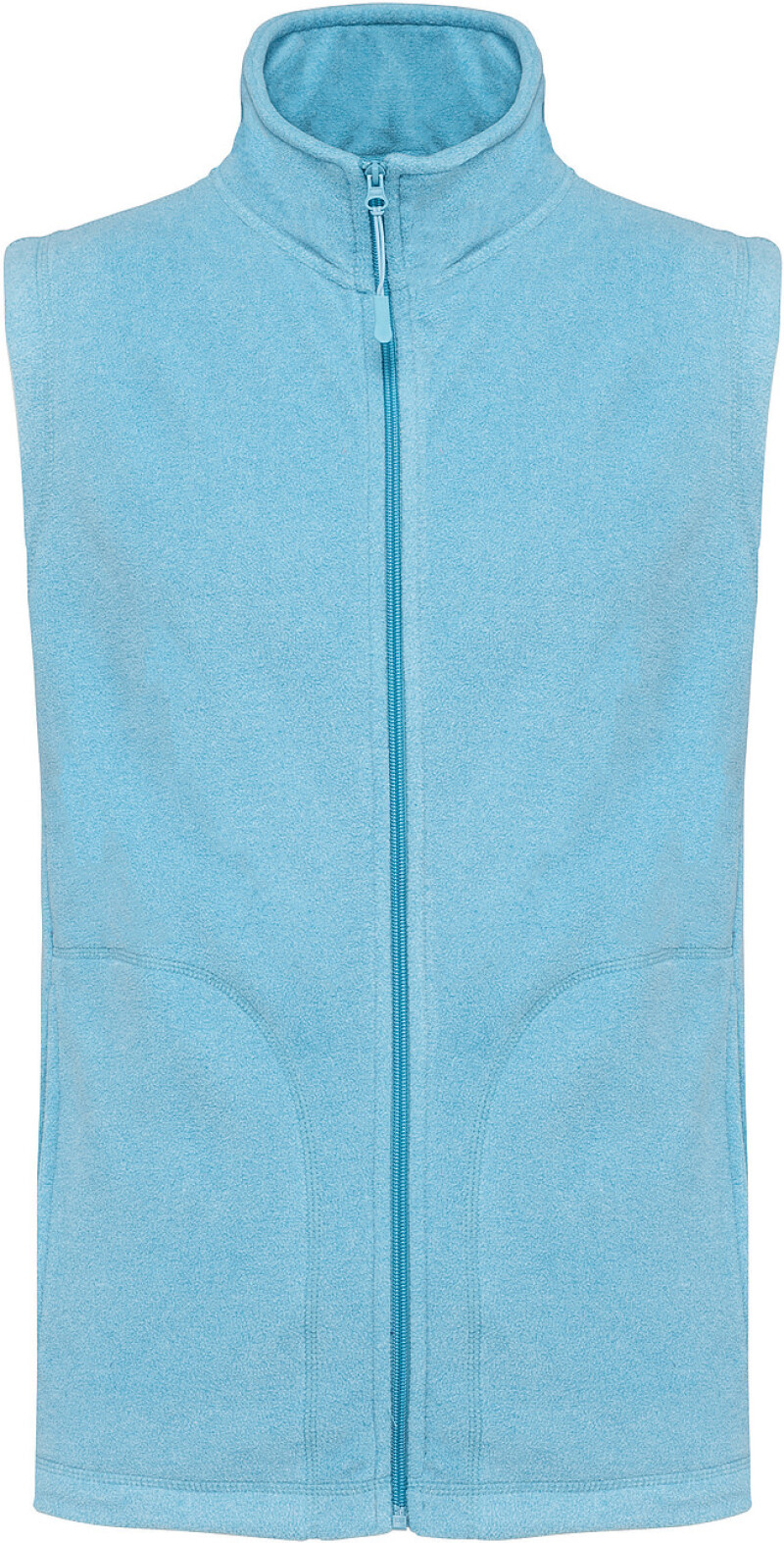 Pánská mikrofleecová vesta Kariban fleece vest men, modrý melír, vel. L