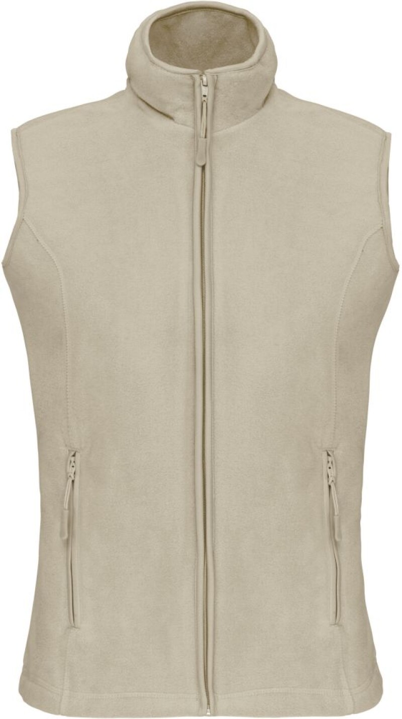 Dámská mikrofleecová vesta Kariban fleece vest women, béžová, vel. 3XL