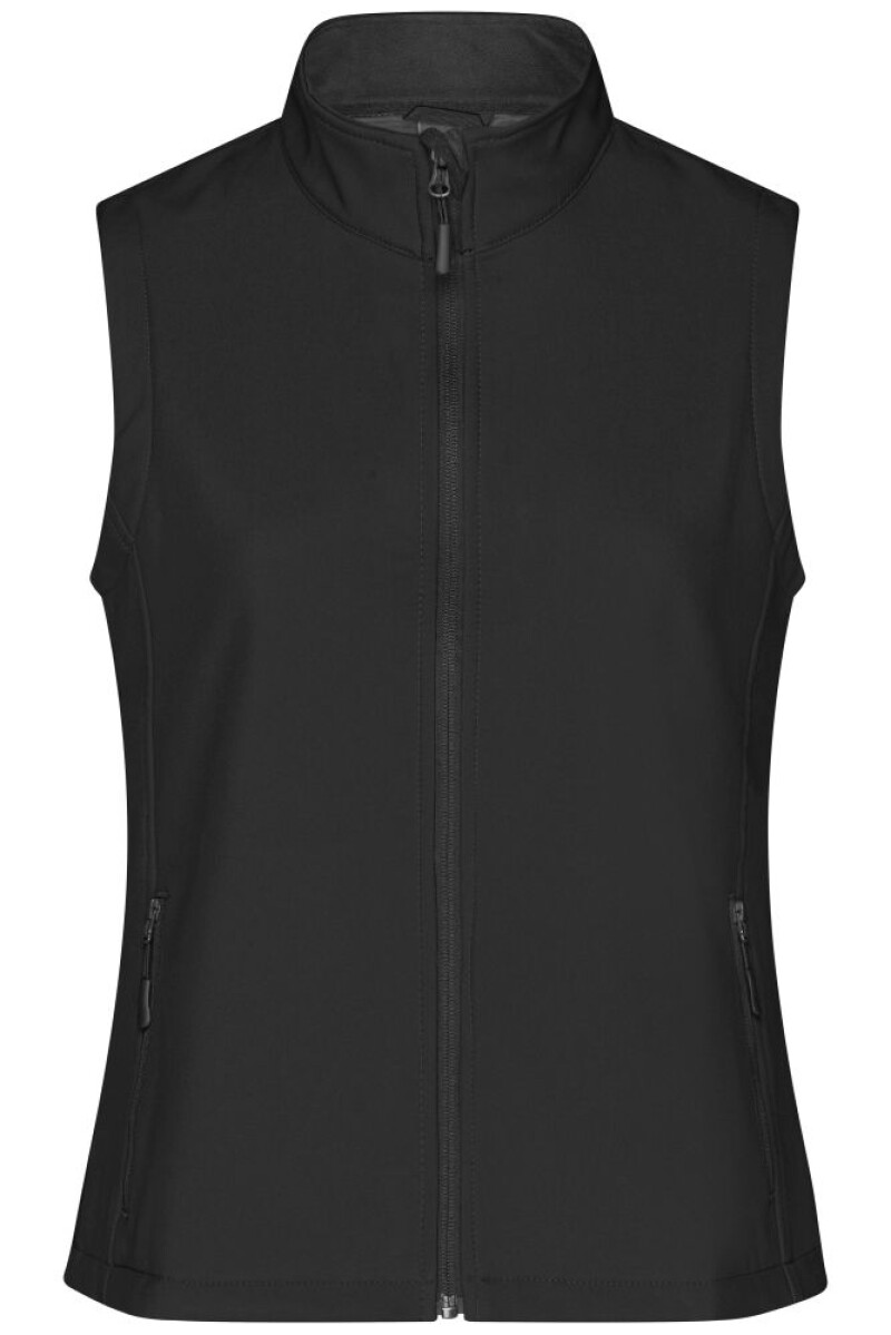 Dámská vesta James & Nicholson Promo softshell, černá, velikost XL