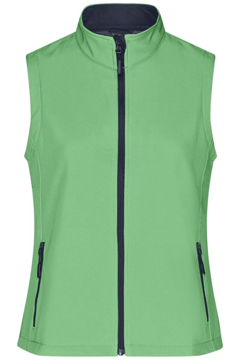 Dámská vesta James & Nicholson Promo softshell, zelená/námořní modrá, velikost XXL
