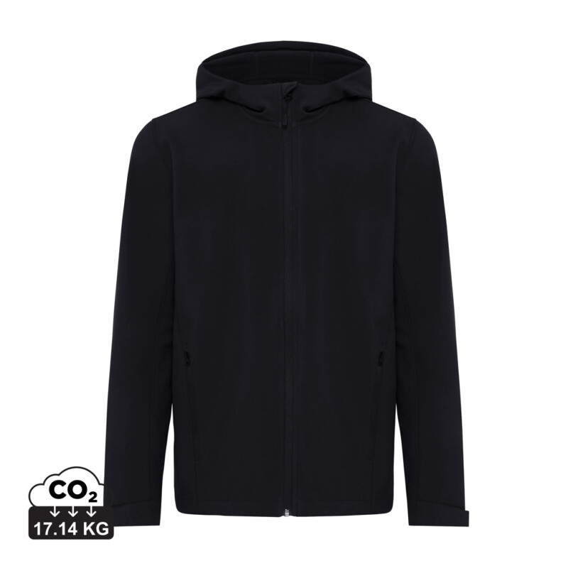 Pánská softshellová bunda z recyklovaného polyesteru, černá, vel. 5XL