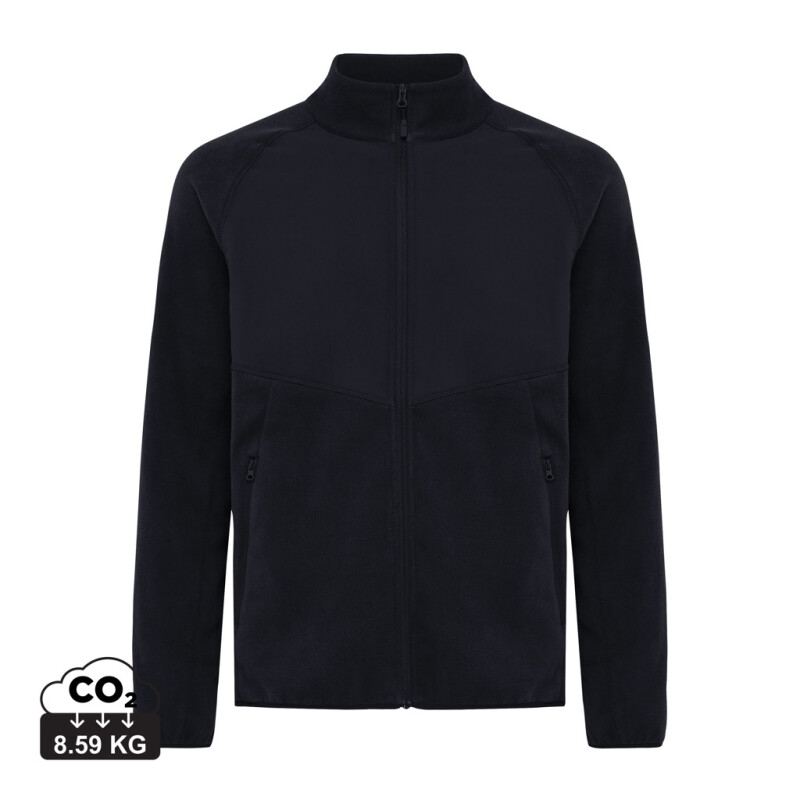 Microfleecová bunda z recyklovaného polyesteru, černá, 4XL