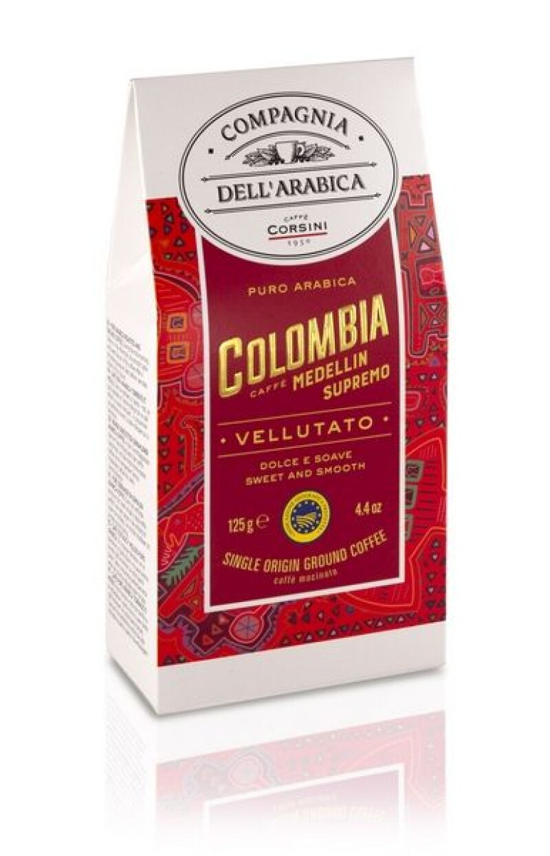 ARABAR Pražená mletá káva Corsini Single Colombia Medellin Supremo mletá, 125 g