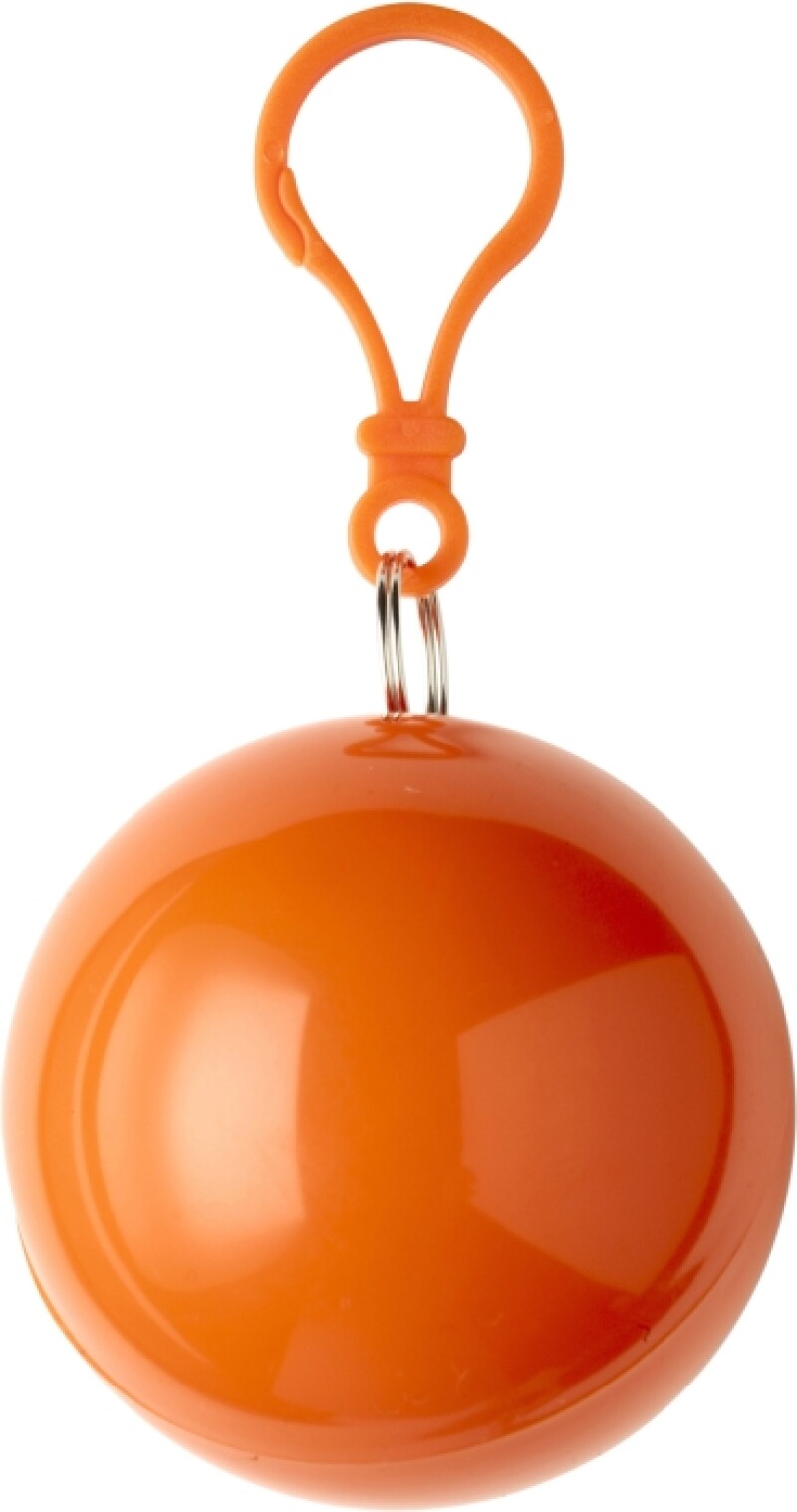BALERÍNA Pláštěnka v přívěsku s karabinou, oranžová