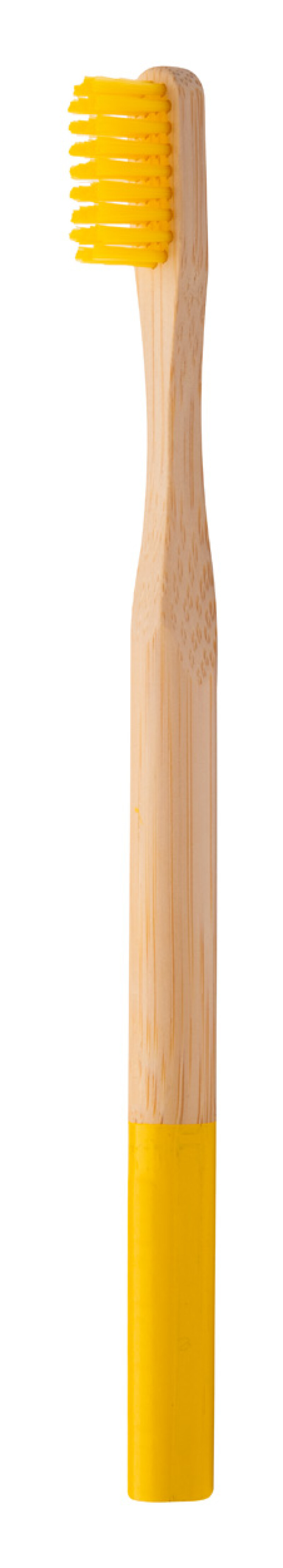 Bambusový kartáček na zuby se žlutými štětinami