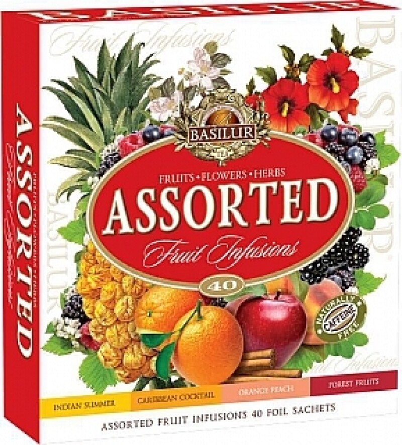 BASILUR Fruit Infusions Assorted přebal 40 gastro sáčků