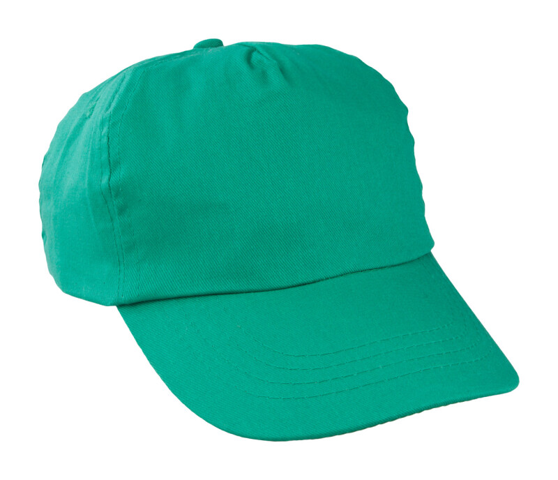 Bavlněná pětipanelová kšiltovka, zelená