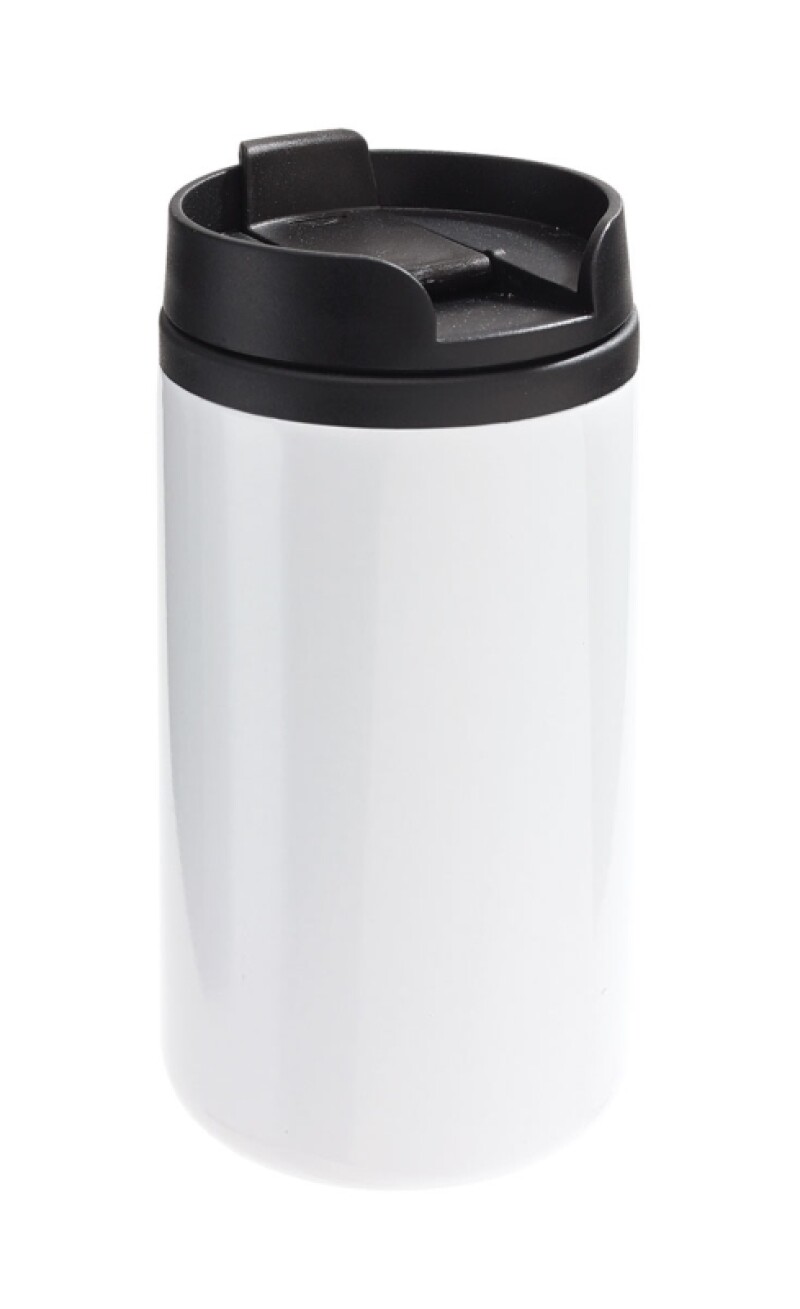 BEDYS Termohrnek 250ml, uvnitř plast, zvenku nerez, bílý