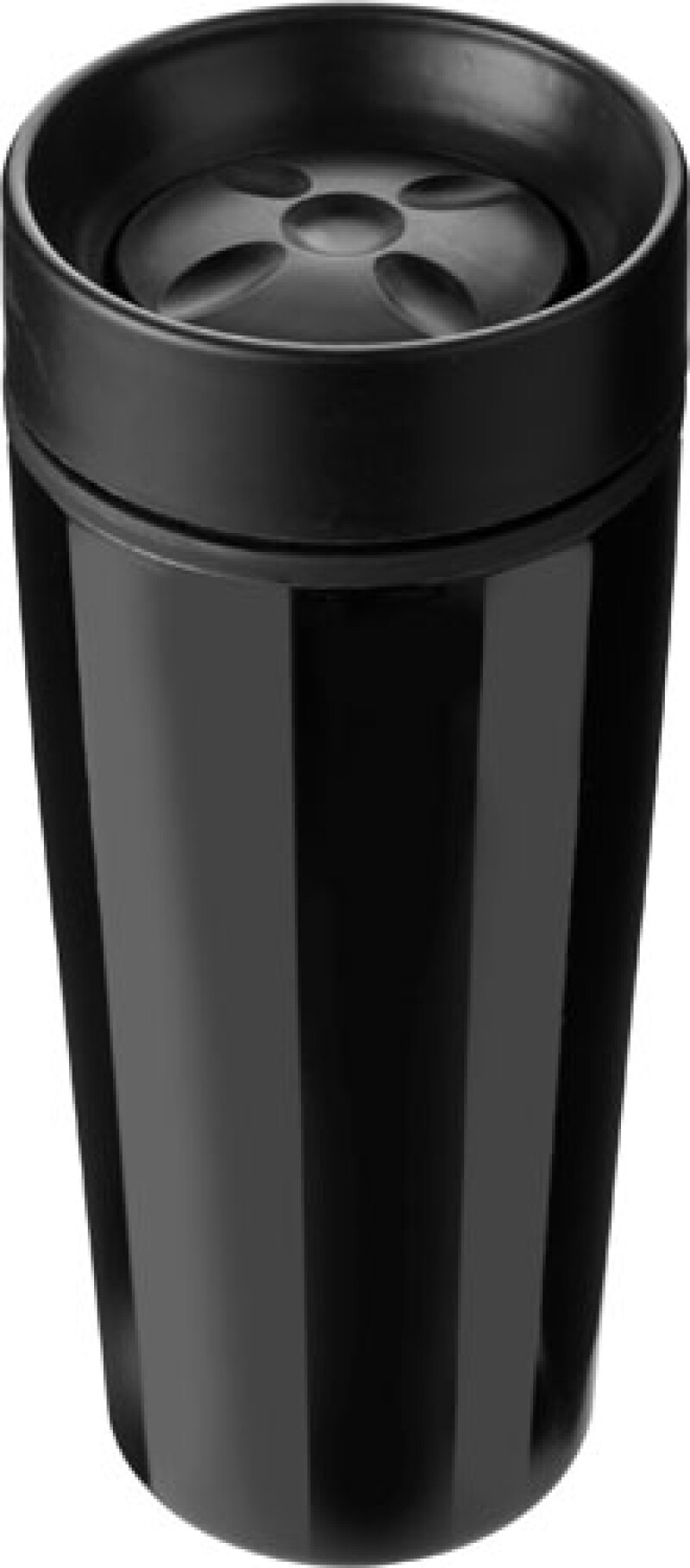BERGIL Dvoustěnný termohrnek, nerez/plast, 0,45 l, černý