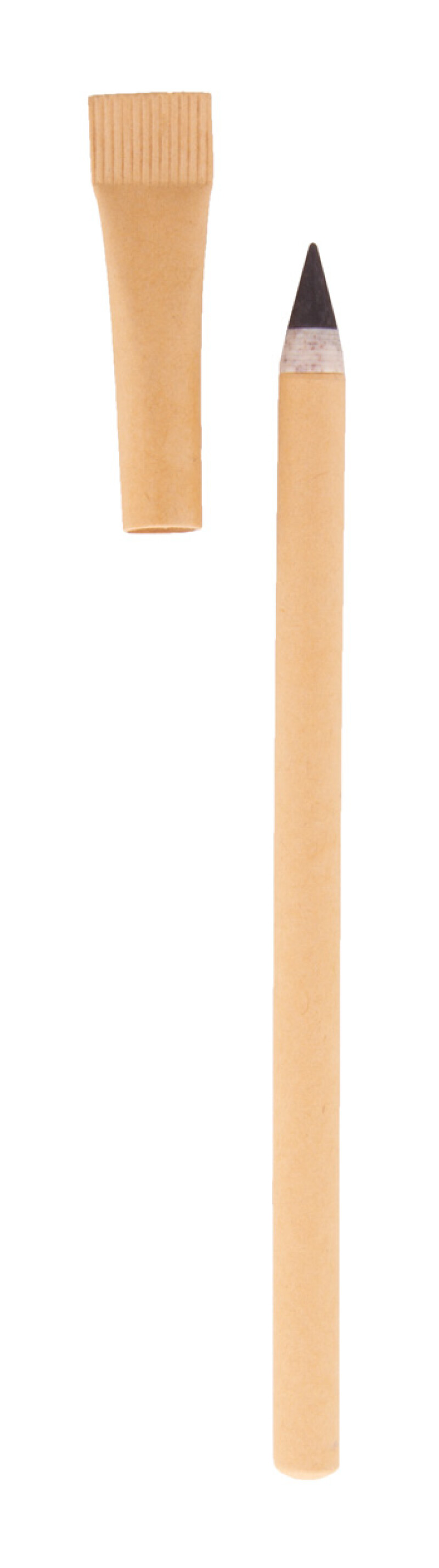 Bezinkoustové pero s víčkem z ekologických materiálů, béžové