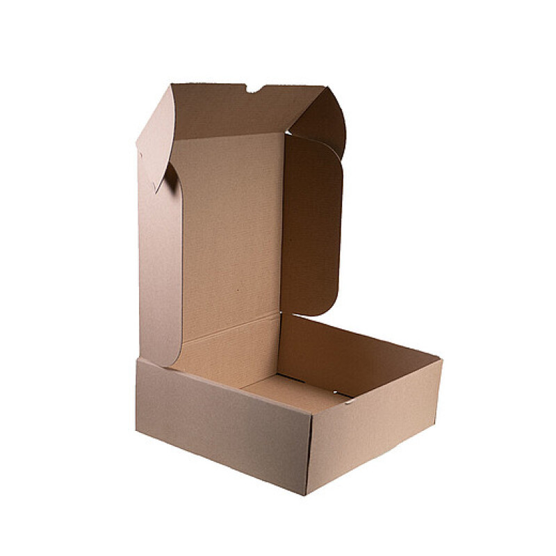 BOXELA Krabice bez potisku 28 x 25 x 9 cm, hnědá, e-vlna, střední