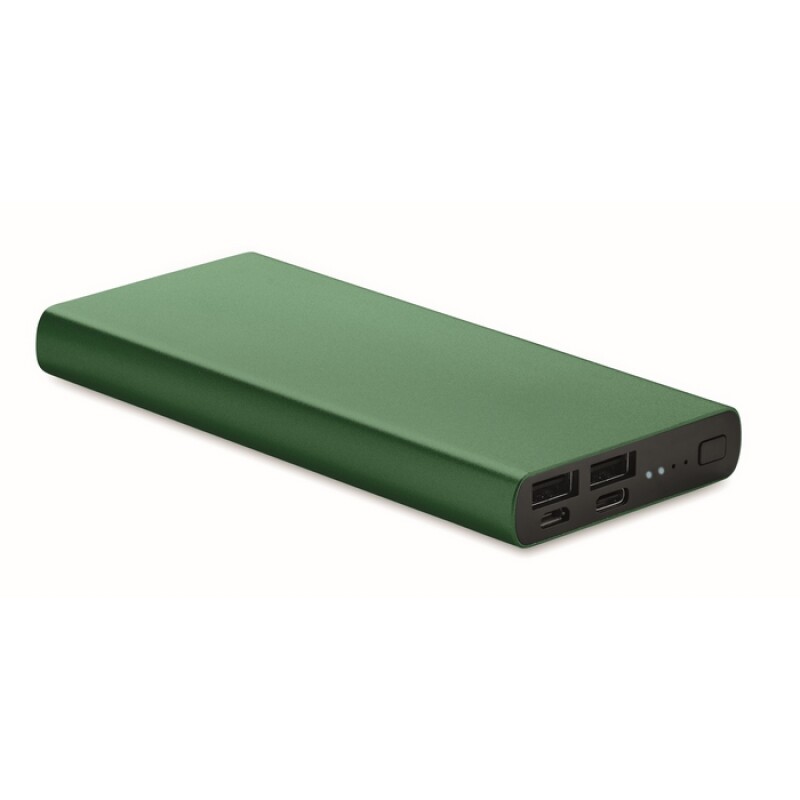 BRAHMA Hliníková powerbanka s kapacitou 10 000 mAh, tmavě zelená