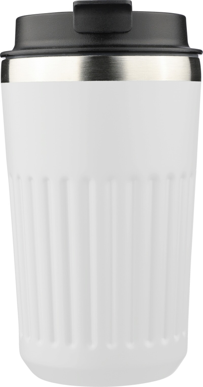 LACHOS Cestovní termohrnek z recyklované nerezové oceli, 400 ml, bílá