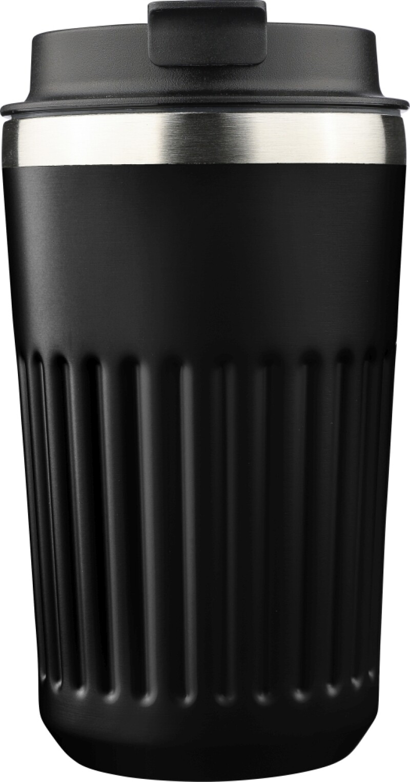 LACHOS Cestovní termohrnek z recyklované nerezové oceli, 400 ml, černá