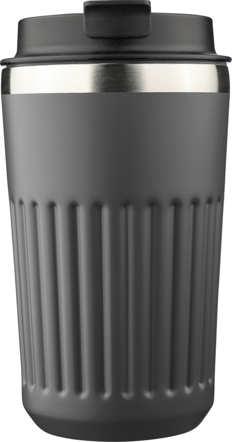 LACHOS Cestovní termohrnek z recyklované nerezové oceli, 400 ml, šedá